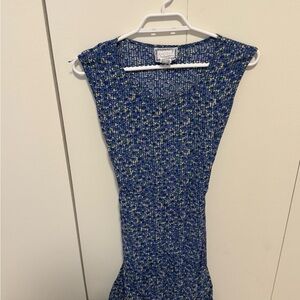 April Cornell Floral Blue Patterned Women's Dress
